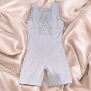 Bandier Light Gray Sleeveless Bodysuit